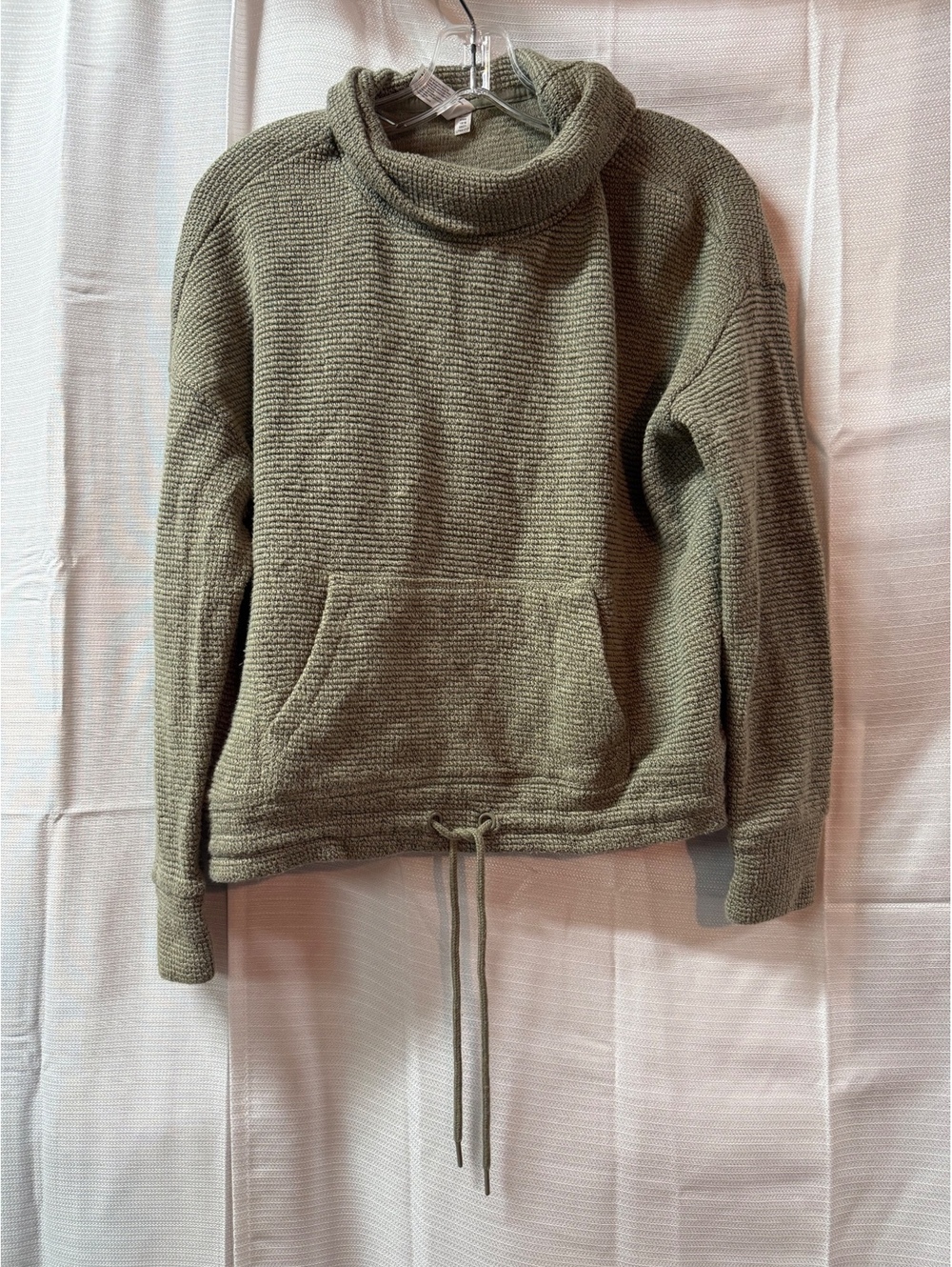 90 Degree by Reflex Women's Large Olive Green Cotton Polyester Pullover Hoodie